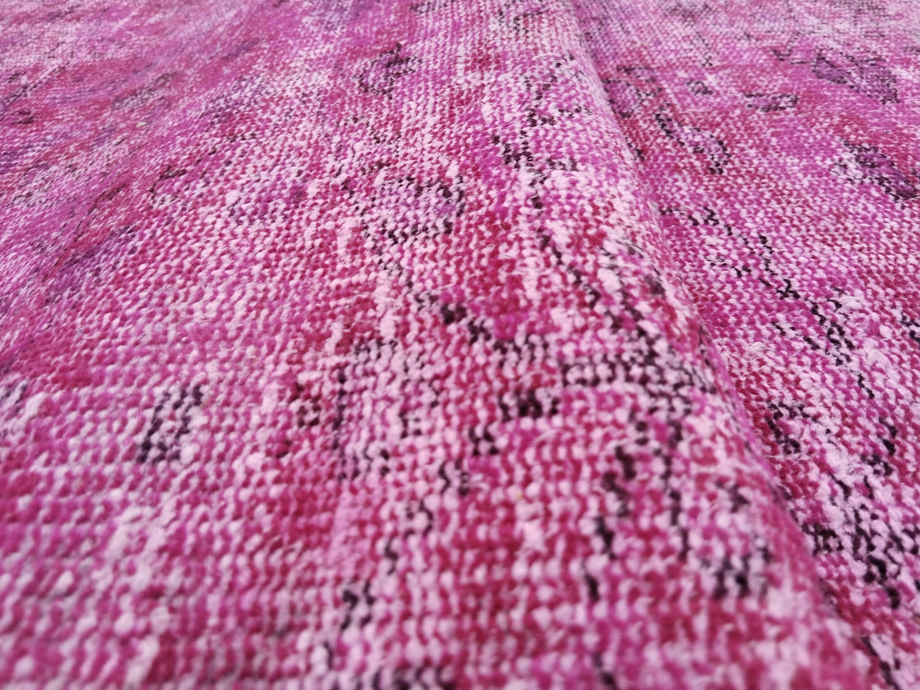 Hot Pink Rug, Soft Wool Rug, Vintage Rug, Ikat Rug, Handmade Rug, Over ...