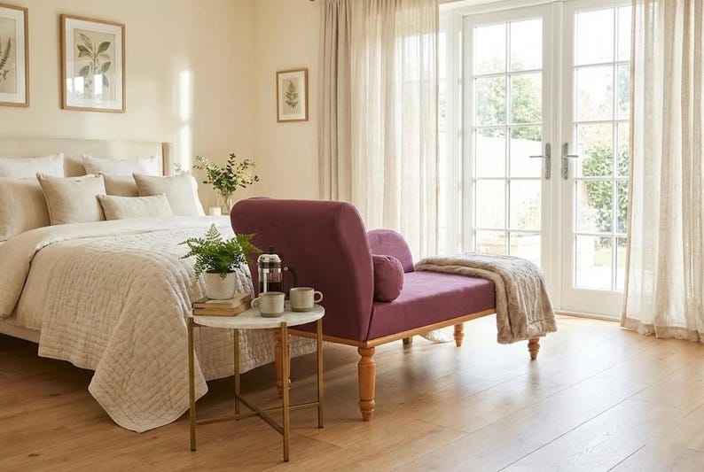 Wine red lounge, Swanky home decor, Romantic furniture, Fascinating daybed, Fireside cuddling sofa, Boho chaise lounge, Modern lounge chair