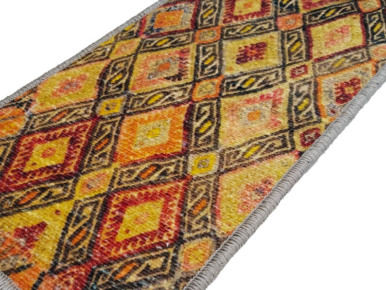 rug stair mat, washable rug, stair treads mat, bohemian rug, easy to clean rug, runner rug, non slip rug, anti-slip stair rug, RS 663-0 Active Restock requests: 0
Phot