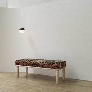 Unique home decor, Baroque furniture, Modern shoe bench, Saloon side table, End of bed bench, Ottoman piano bench, Regular footrest, RSB 393