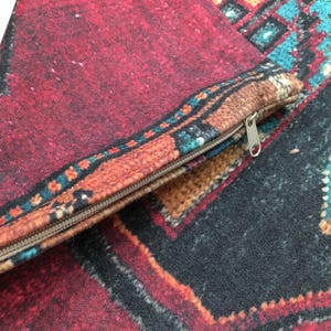 oushak pillow cover, tribal pillow, primitive pillow, printed on fabric, anatolian pillow, red cushion, kilim pattern pillow, RS 959-0