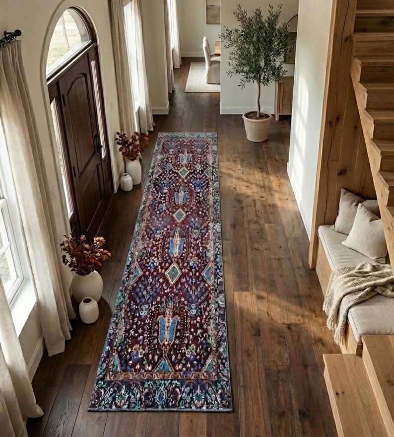 Office Gift For Home, Kitchen Rug, Indoor Non-Slip Rug, Dinigroom Rug, Chenille Cotton Rug, Premium Quality Rug, Washable Rug, Brown Rug