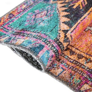 Ethnic Rug, Turkish Cotton Rug, Gothic Rug, Chenille Cotton Rug, Bathroom Rug, Long Size Rug, Non-Slip, Machine Washable, Traditional Rug