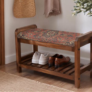Panca porta scarpe/mobile contenitore da ingresso Red Heritage Diamond