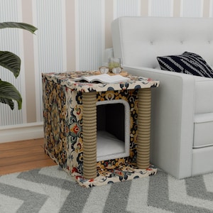 Cama para mascotas de estilo victoriano, Decoración elegante para el hogar, Almacenamiento oculto, Casa para gatos pequeña, Casa estética para gatos, Casa útil para mascotas, Casa elegante para gatos
