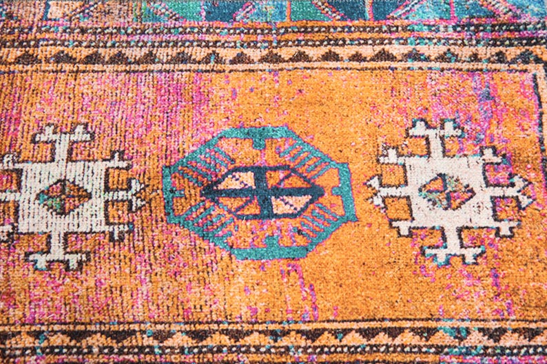 Ethnic Rug, Turkish Cotton Rug, Gothic Rug, Chenille Cotton Rug, Bathroom Rug, Long Size Rug, Non-Slip, Machine Washable, Traditional Rug