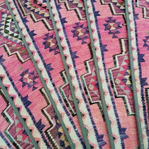 stair protector, pink runner rug, oriental rug, stair treads rug, non slip rug, ethnic rug, stair treads runner, soft runner, boho rug, RS66