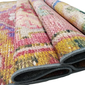Entrway Rug, Hallway Rug, Ktichen Non-Slip Rug, Hand Tufted Rug, Chenille Cotton Rug, Long Size Rug, Area Rug, Machine Washable, Natural Rug