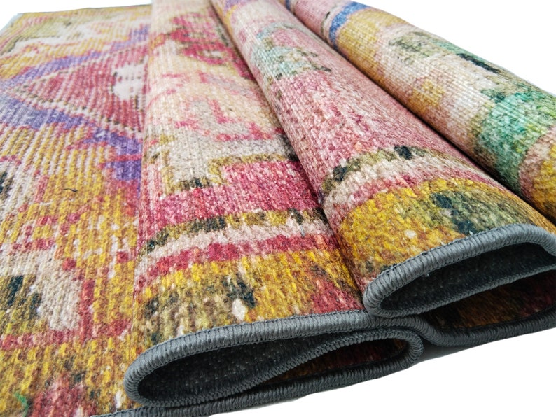 Entrway Rug, Hallway Rug, Ktichen Non-Slip Rug, Hand Tufted Rug, Chenille Cotton Rug, Long Size Rug, Area Rug, Machine Washable, Natural Rug