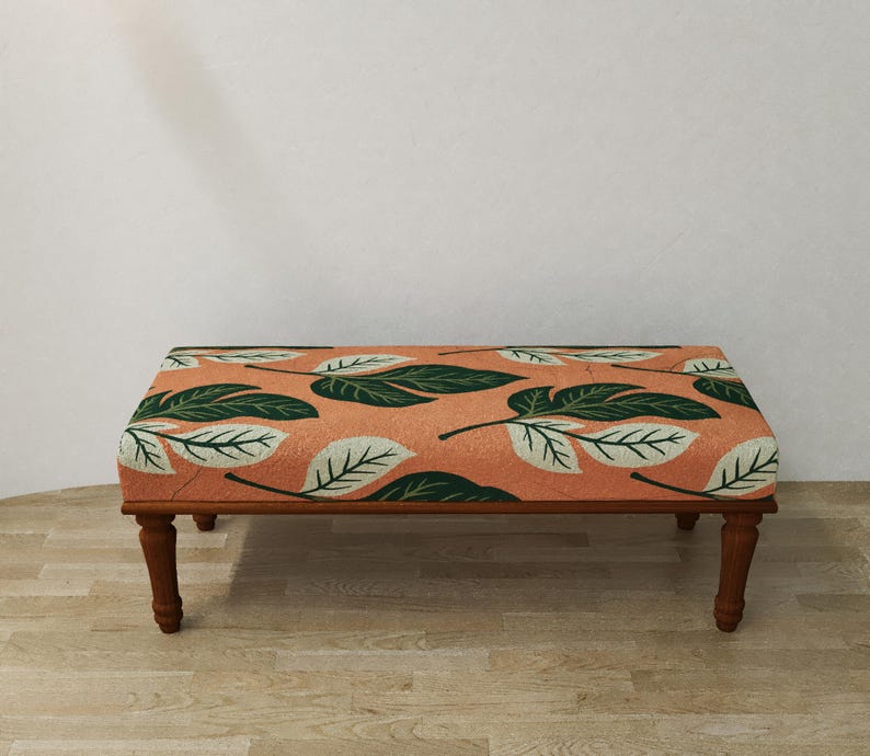 Tropical bench, Island living decor, Doorway seating, Bench plant stand, Multipurpose stool, Modern shoe bench, Ottoman furniture, RSB 410