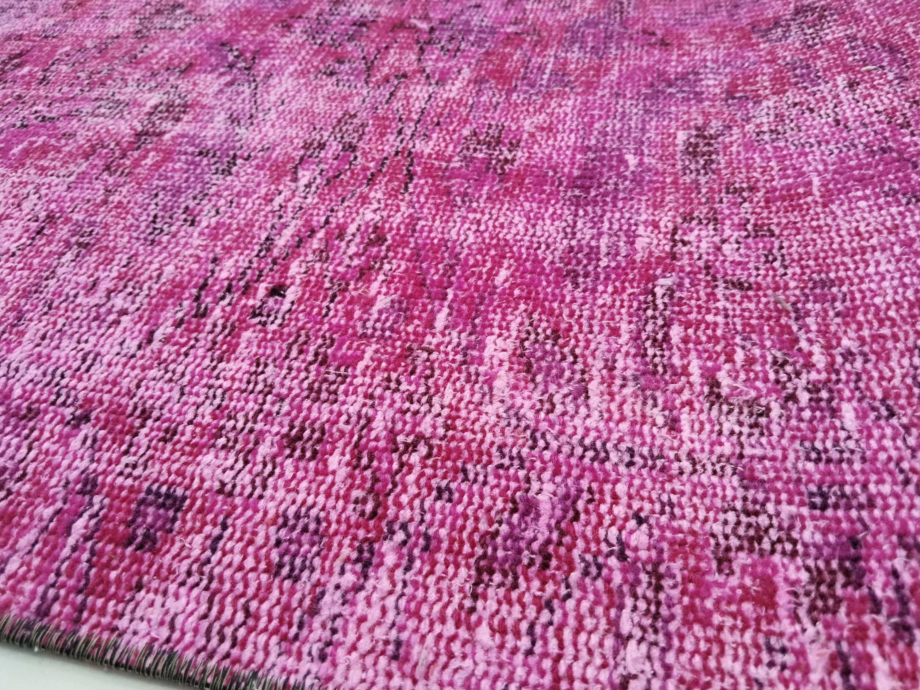 Hot Pink Rug, Soft Wool Rug, Vintage Rug, Ikat Rug, Handmade Rug, Over ...
