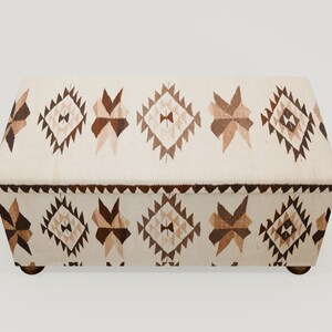 Oriental design bench, Art deco bench, Family room bench, Neutral bench, Ottoman seat, Abstract bench, Storage organizer, Shoe bench, RS-89