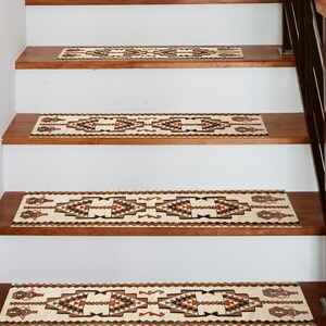 oushak runner rug, non slip stair rug, easy to clean rug, stepping mat set, ethnic rug, herki rug print, stairway rug, home decor rug