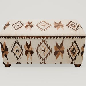 Oriental design bench, Art deco bench, Family room bench, Neutral bench, Ottoman seat, Abstract bench, Storage organizer, Shoe bench, RS-89