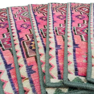 stair protector, pink runner rug, oriental rug, stair treads rug, non slip rug, ethnic rug, stair treads runner, soft runner, boho rug, RS66