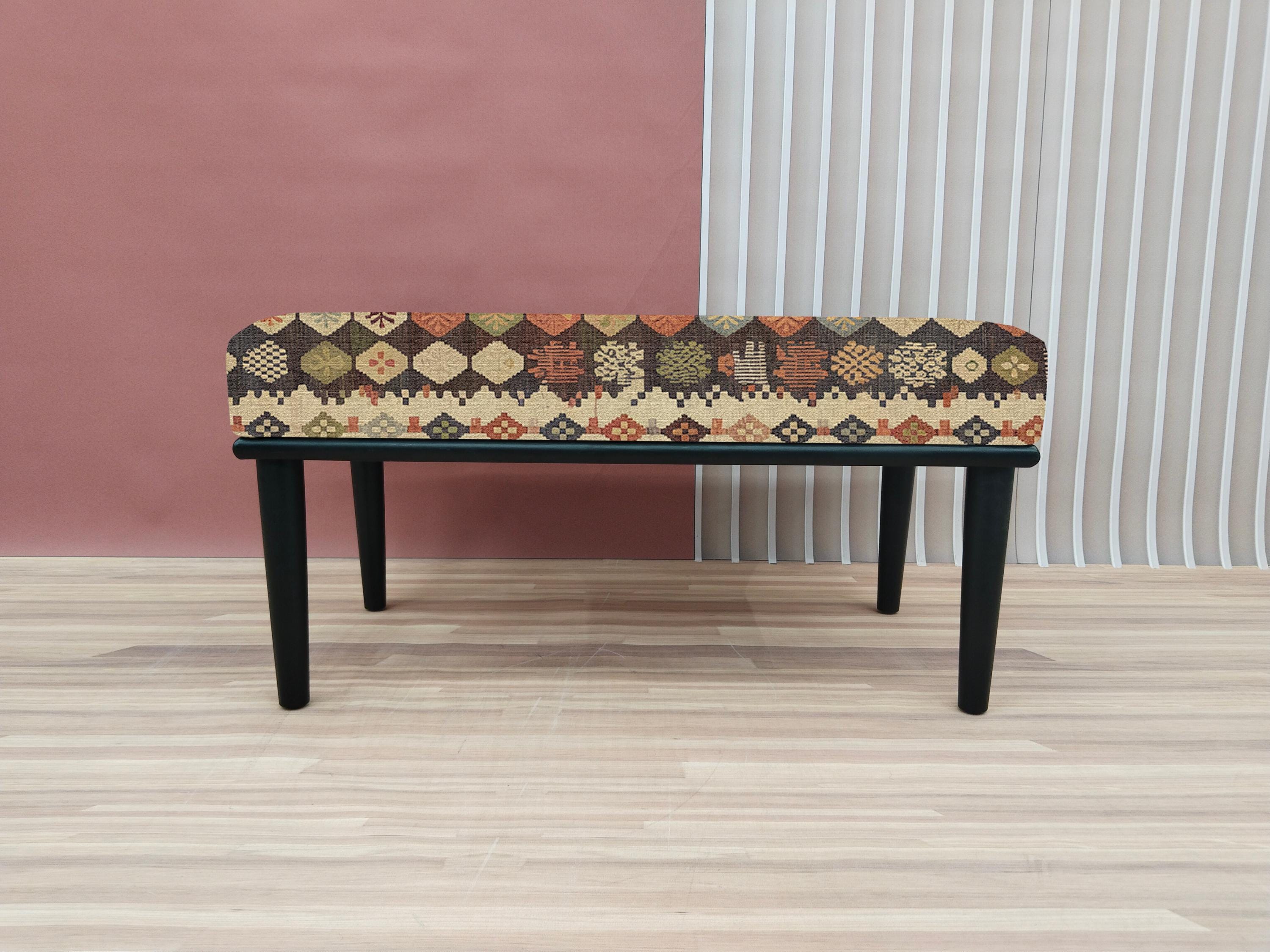 Dark Wood Bench, Aesthetic Bench, Long Seat Bench, Outdoor Furniture ...