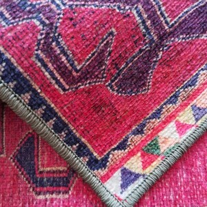 soft stair rug, handmade runner rug, stair mat rug, non slip step mat, vintage print, eco friendly rug, bohemian rug, mini oushak rug, RS 99