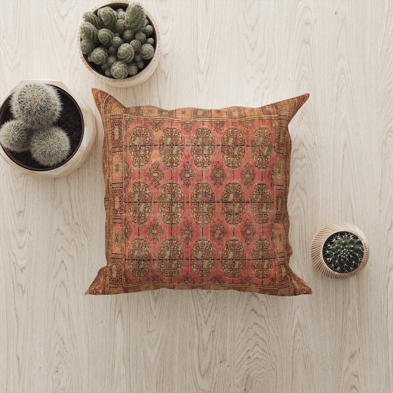 throw pillow for couch, fabric cushion, retro cushion, turkish pillow cover, cottagecore pillows, pink pillow cover, cosy pillow, RS 108