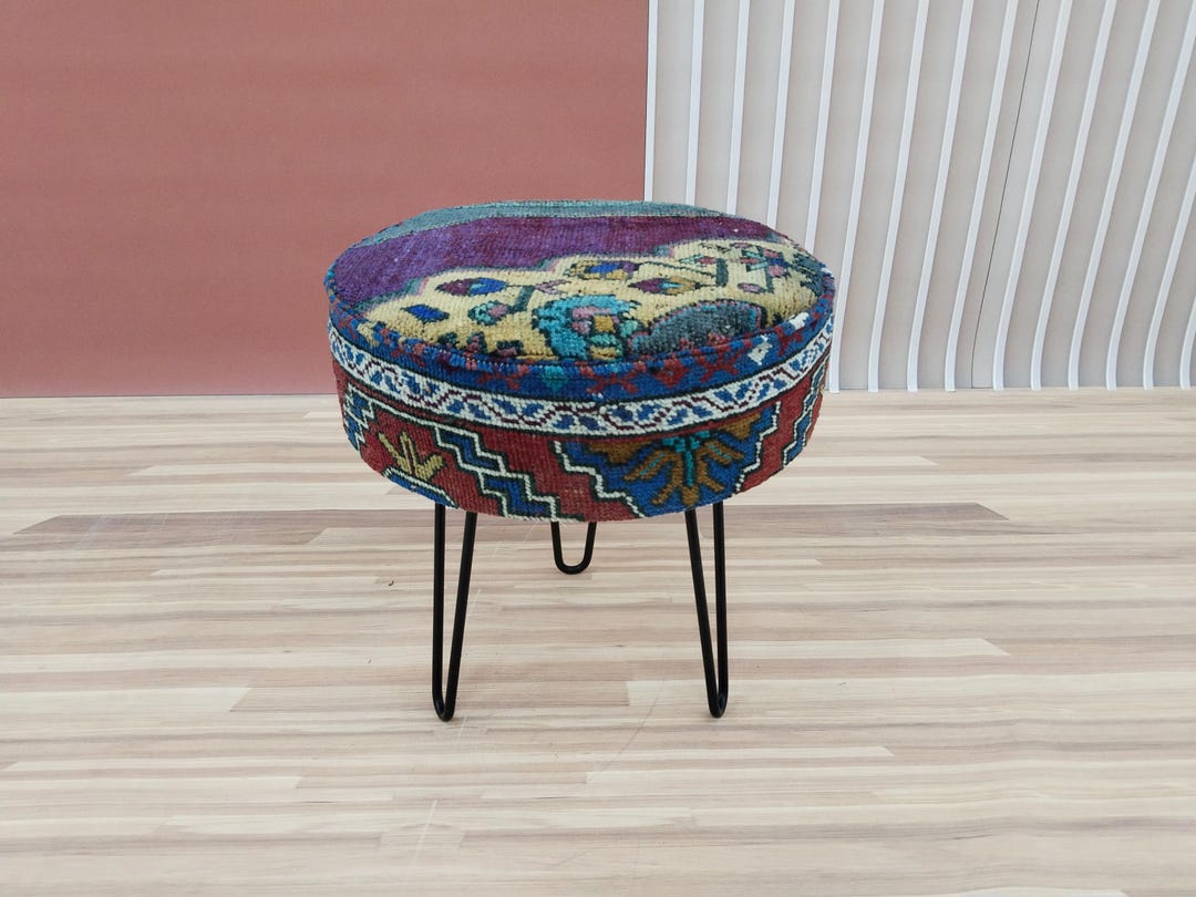 Footstool Ottoman, Circular Stool, Camper Stool, Tall Stool, Kitchen ...