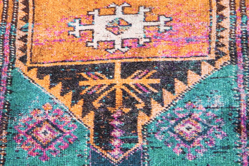 Ethnic Rug, Turkish Cotton Rug, Gothic Rug, Chenille Cotton Rug, Bathroom Rug, Long Size Rug, Non-Slip, Machine Washable, Traditional Rug