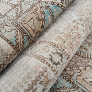 comfortable boho rug, oriental large rug, vintage ethnic rug, handmade rustic rug, turkish oushak rug, kitchen rug, 7.4x10.4 ft, RS 153