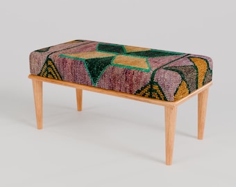Handmade bench, Hallway bench, Dining bench, Sitting bench, Kitchen bench, Wood work bench, Shoe bench, Boho bench, RSB 929-00