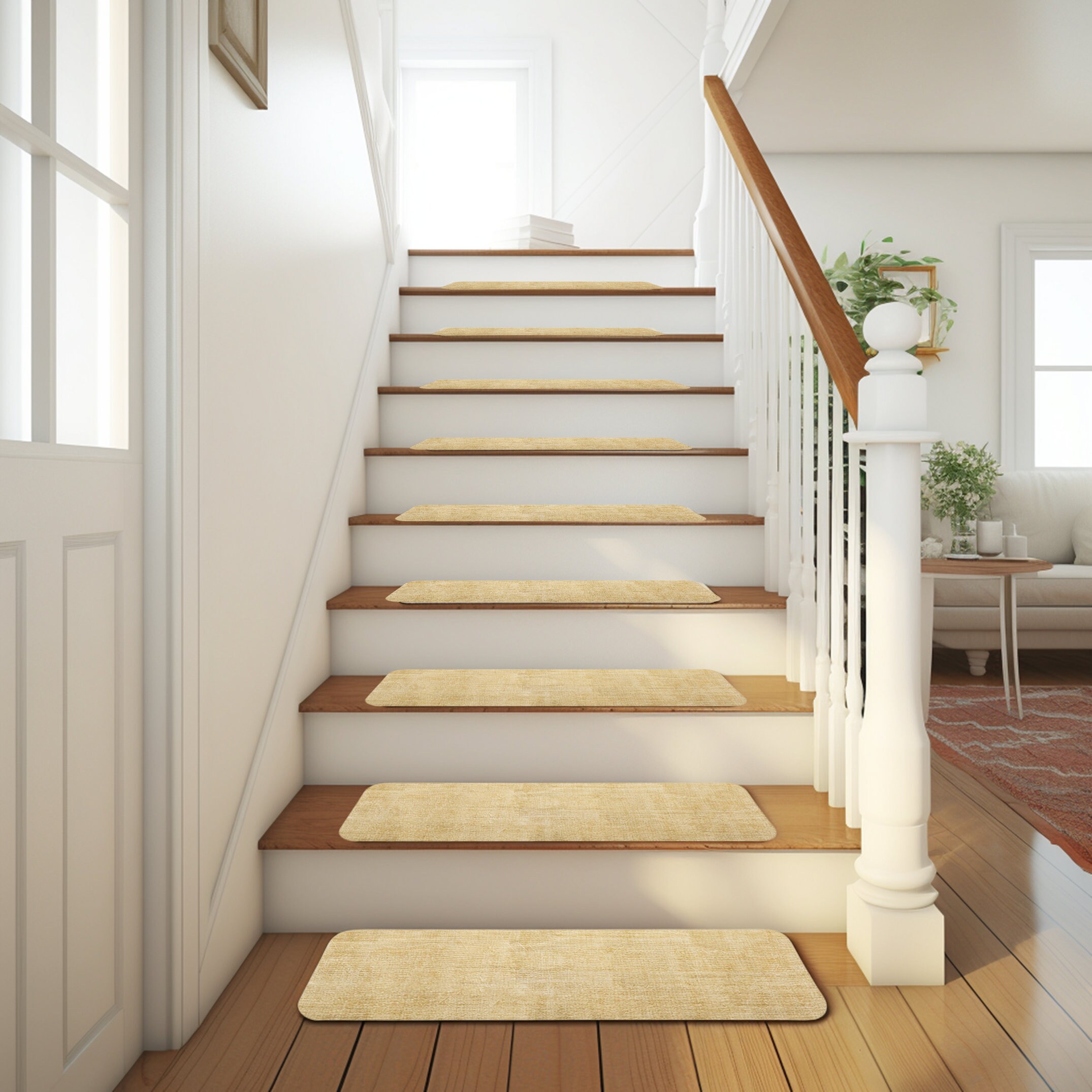 Single Stair Rug Non-slip Stair Rugs, Traditional Rug, Wooden Steps, Stair Runners ...