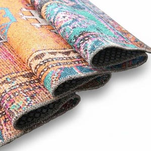 Ethnic Rug, Turkish Cotton Rug, Gothic Rug, Chenille Cotton Rug, Bathroom Rug, Long Size Rug, Non-Slip, Machine Washable, Traditional Rug