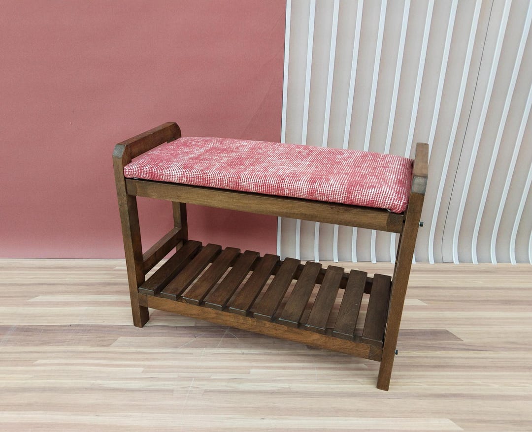 Shoe Shelf Bench, Boot Organizer Bench, Shoe Rack Unit, Padded Bench ...