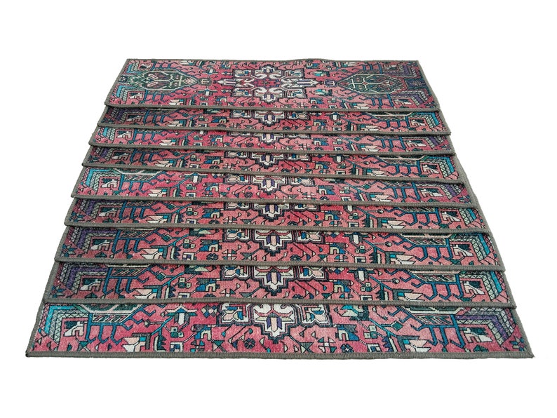stairs runner rug, machine washable rug, ottoman bench, farmhouse runner rug, stairs carpet, rug runners, moroccon stair rug, RS 7-1