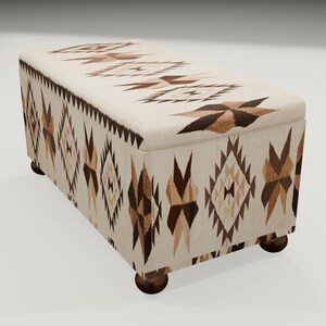 Oriental design bench, Art deco bench, Family room bench, Neutral bench, Ottoman seat, Abstract bench, Storage organizer, Shoe bench, RS-89