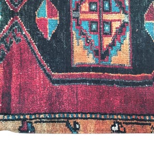 oushak pillow cover, tribal pillow, primitive pillow, printed on fabric, anatolian pillow, red cushion, kilim pattern pillow, RS 959-0