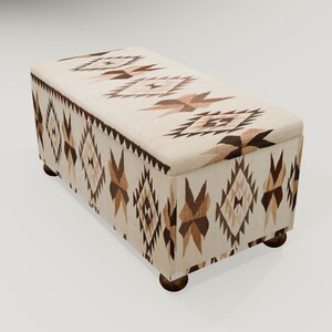 Oriental design bench, Art deco bench, Family room bench, Neutral bench, Ottoman seat, Abstract bench, Storage organizer, Shoe bench, RS-89