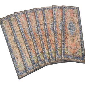 bohem stair tread rug runner, handmade runner rug, stair rug mat, decorative runner rug, oushak runner rug, non-slip rug runner mat, RS 15-1