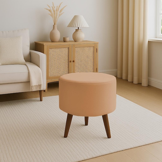 Stylish Footstool, Ottoman End Table, Interior Pouf, Glamory