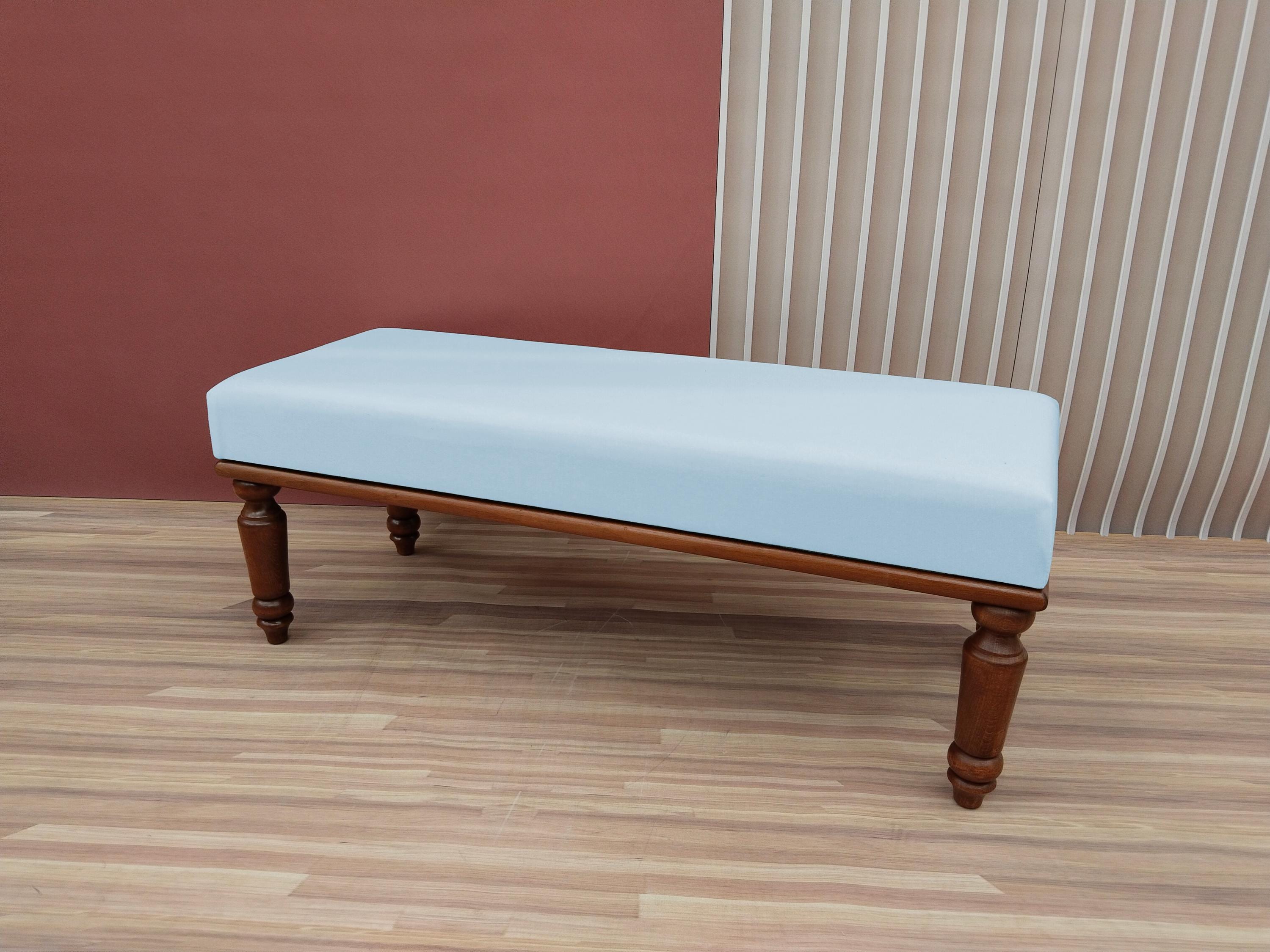 Ice Blue Bench, Entryway Seat, Gossip Bench, Soft Touch Bench ...