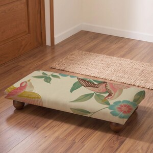 Cream Spring Garden Shoe Rack Bench | Narrow Entryway Shoe Storage | Boho Turkish Handmade