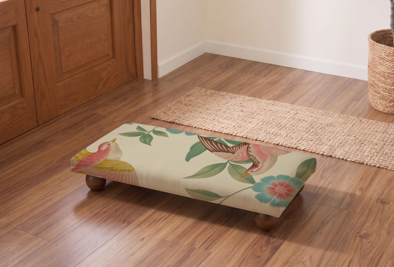 Cream Spring Garden Shoe Rack Bench | Narrow Entryway Shoe Storage | Boho Turkish Handmade