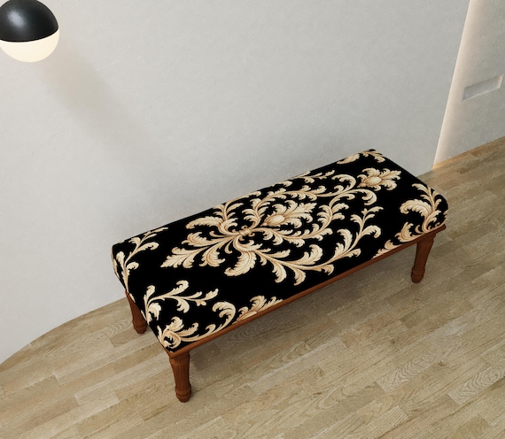 Gothic bench, Nomadic furniture, Victorian style seat, Kitchen table chair, Artistic home decor, Decorative bench, Bedside table, RSB 396