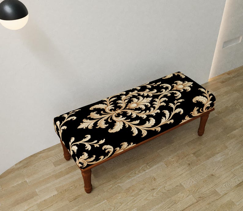 Gothic bench, Nomadic furniture, Victorian style seat, Kitchen table chair, Artistic home decor, Decorative bench, Bedside table, RSB 396