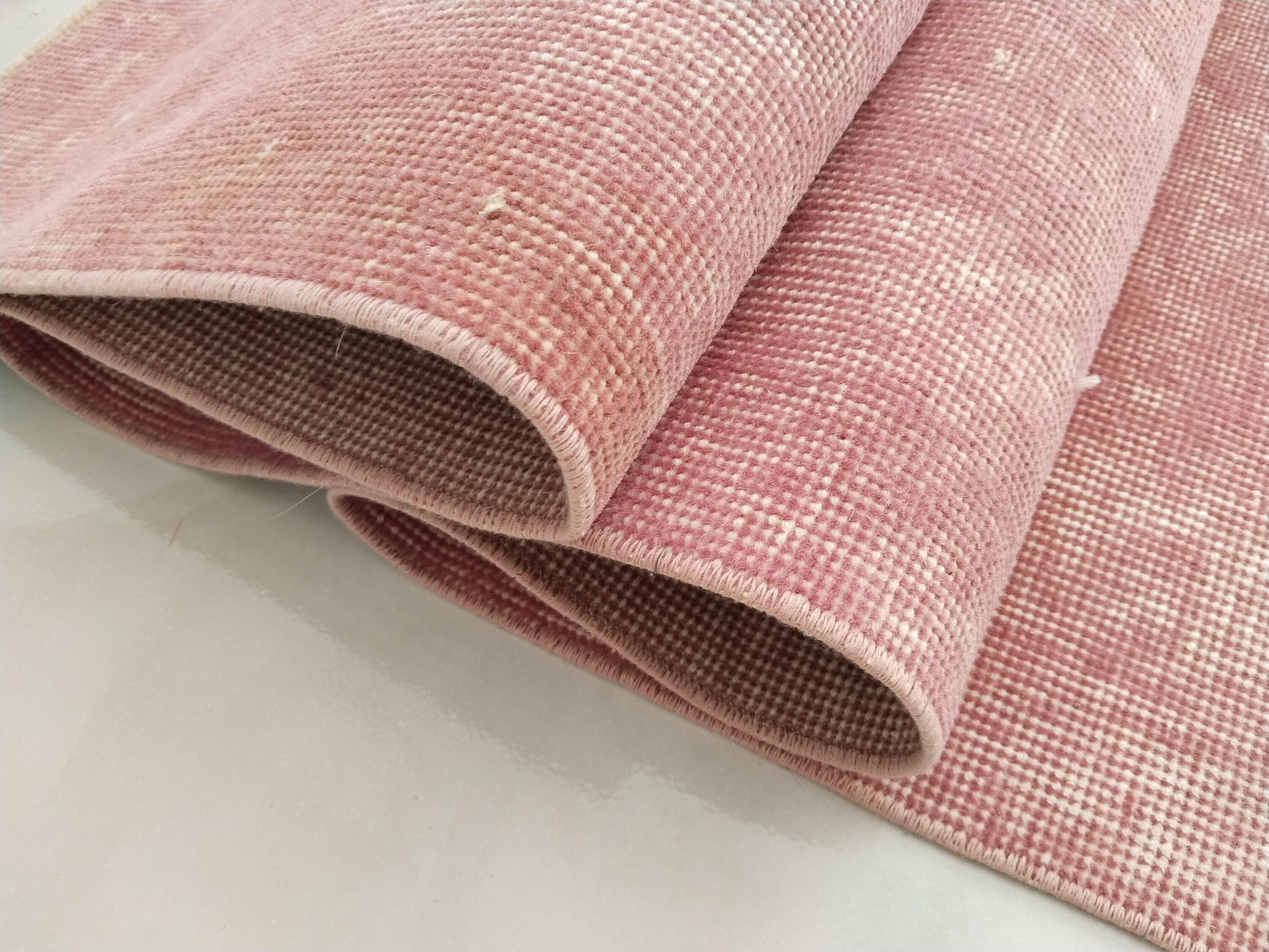 Blush Color Rug Bath Mat Cute Low Pile Rug Solid Rug Etsy