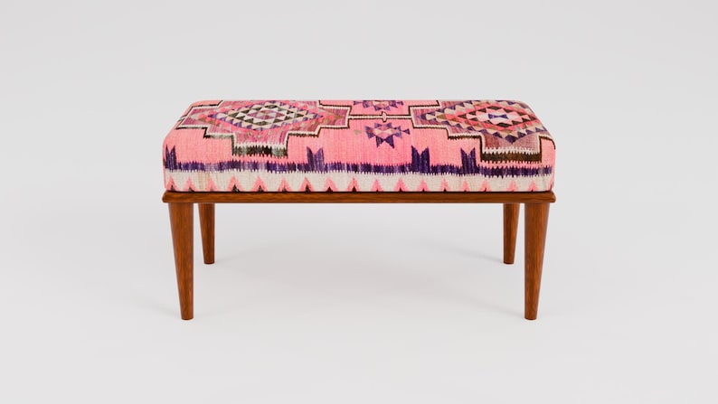 Wood work bench, Pink bench, Piano bench, Sitting bench, Dining bench, Kitchen bench, Entry bench, Hallway bench, Tufted bench, RSB 66