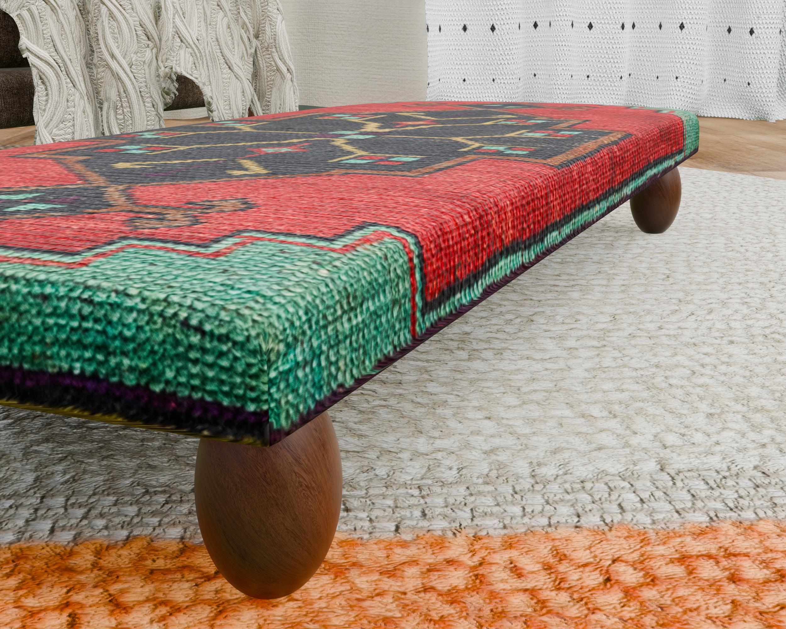 鮮やかな赤いプーフ、多目的ステップスツール、柔らかいフットスツール