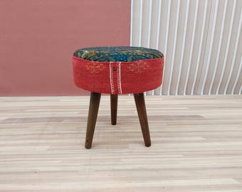 Closet stool, Padded stool, Sofa side stool, Barn stool, Turkish rug stool, Foot rest stool, Coffee stool, Ottoman bench, Round pouf, RSY 16