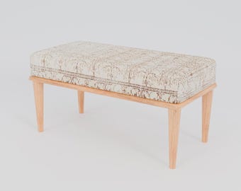 Handmade ottoman bench, Foot rest bench, Bohemian bench, Living room bench, Bedroom bench, Hallway bench, Entry bench, Boho bench, RSB 10-01