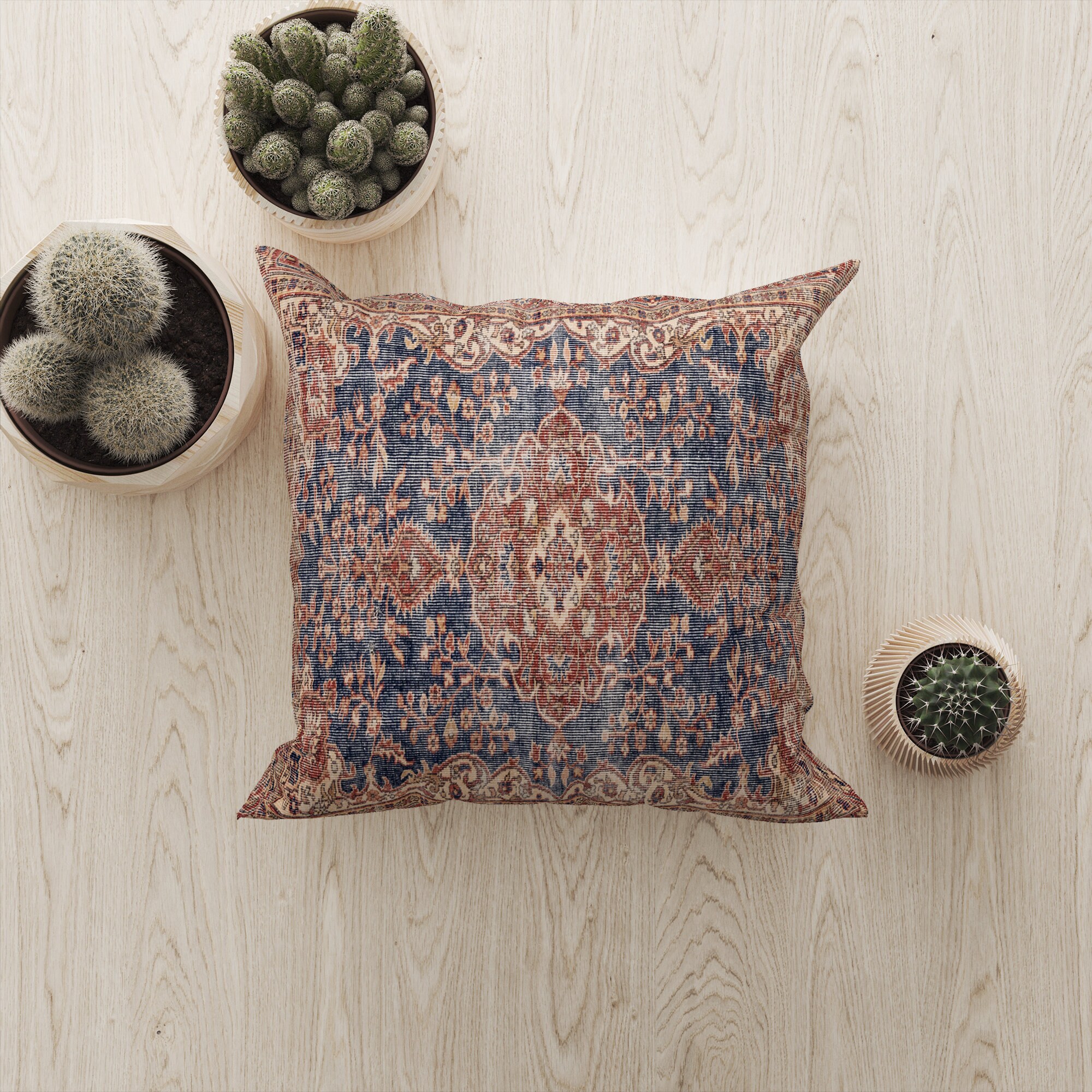 boho pillow cover, oriental pillow, bedding pillow, botanical pillow, decorative pillow, fabric cushion, couch pillow, sofa pillow, RS 75-0