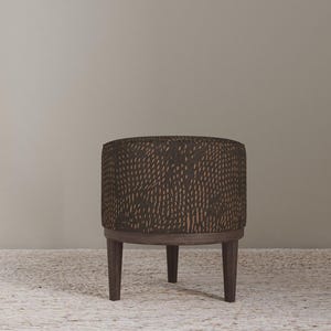 Gothic footstool, Handmade pouf stool, Modern hallway seat, Round shoe bench, Designer furniture, Solid wood chair, Bath organizer, RS 479