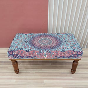 Ethnic design bench, Accent ottoman bench, Hallway organizer, Modern shoe bench, End of bed bench, Wooden furniture, Handmade bench, RSB 316