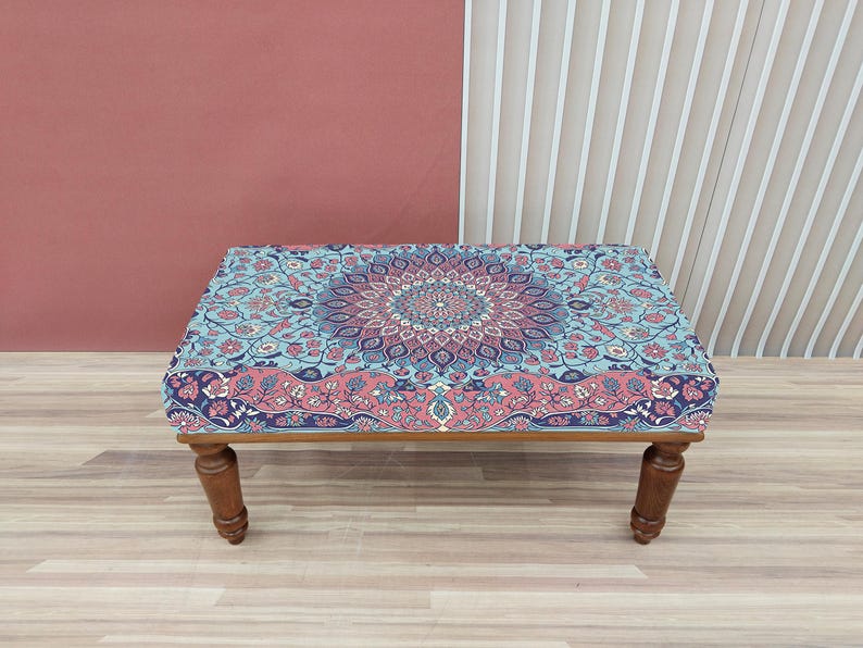Ethnic design bench, Accent ottoman bench, Hallway organizer, Modern shoe bench, End of bed bench, Wooden furniture, Handmade bench, RSB 316