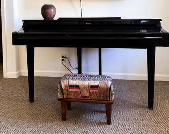 Handmade bench, Small ottoman, Accent Footstool, Eclectic Home Decor, Petite Ottoman Bench, Boho Style Ottoman, 9x18x14, RSB 9x18 50